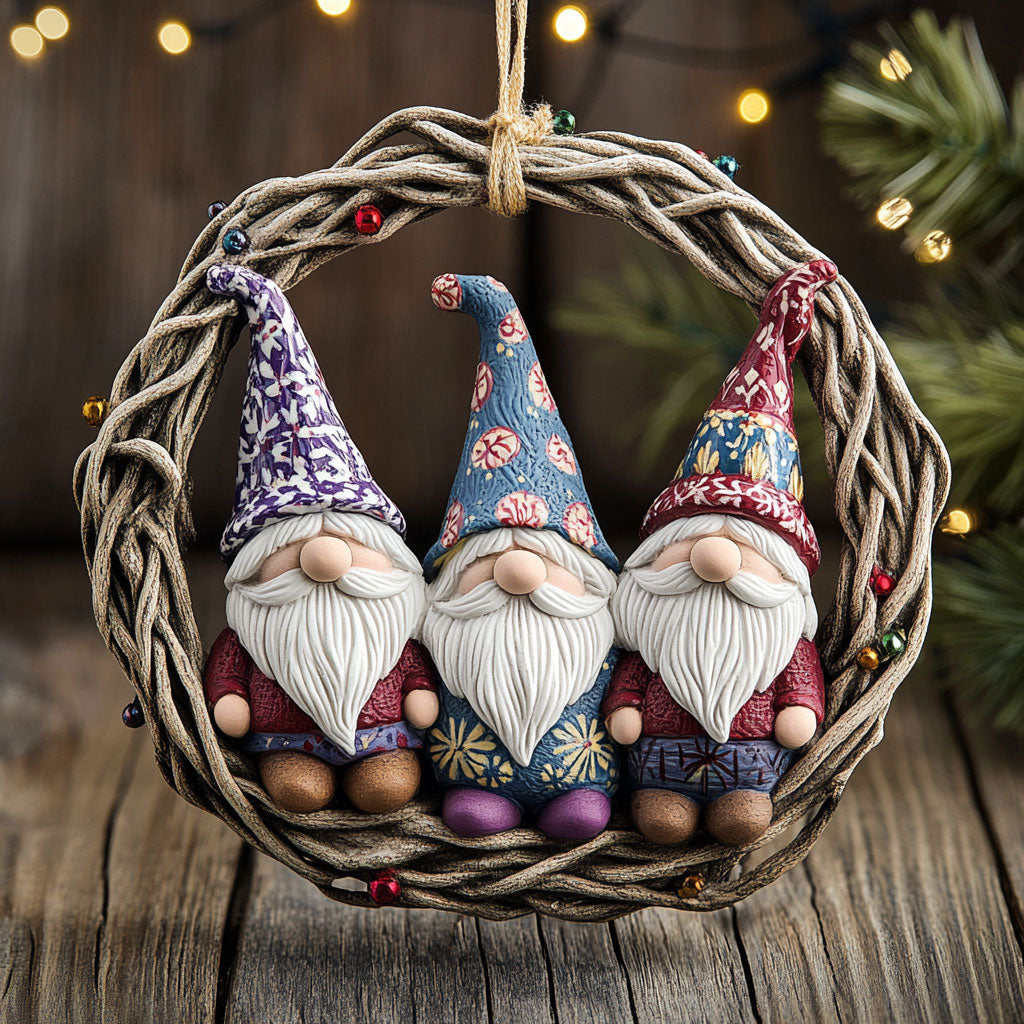 Woodland Gnome Cheer WN1410041CL Christmas Ornament