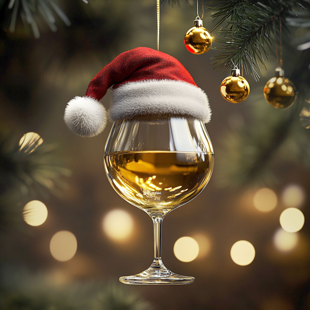 Wine Glass Holiday Glow WN1112118CL Christmas Ornament