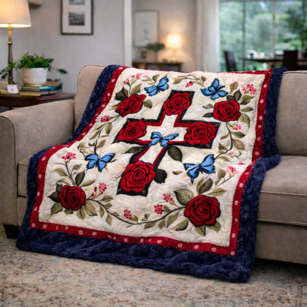 Everlasting Faith Rose KL2801006CL Faux Fur Throw Blanket