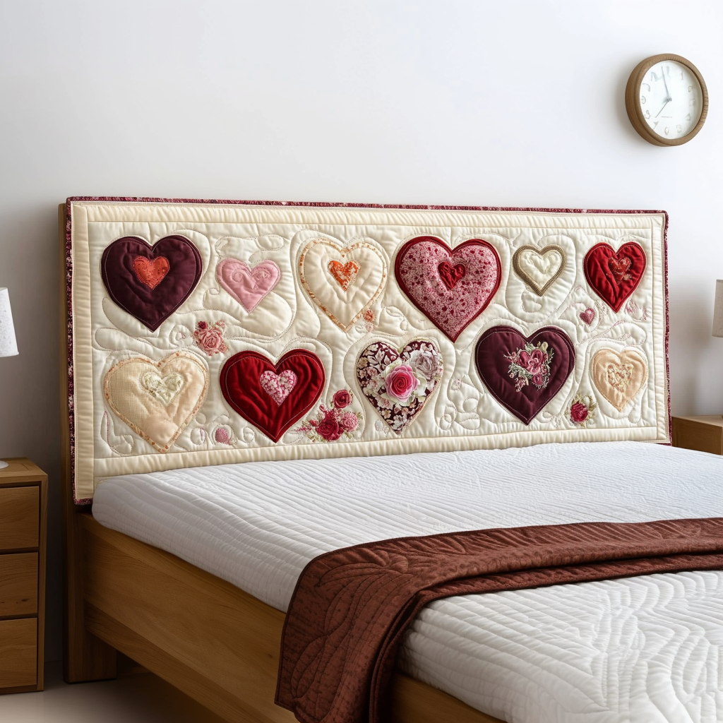 Heart Of Love QA1301002CL Quilted Headboard Slipcover