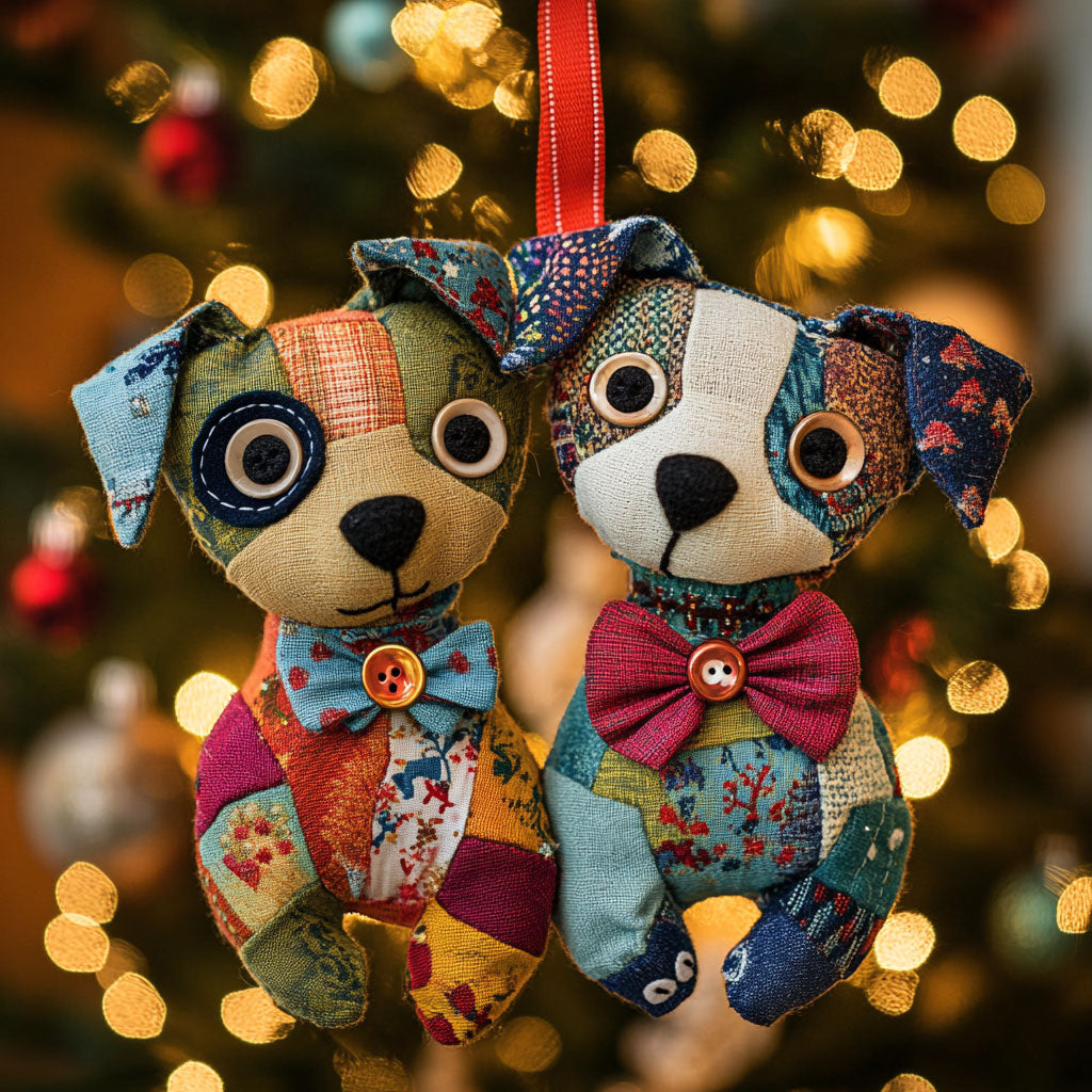 Dog Button Charm WN0812021CL Christmas Ornament
