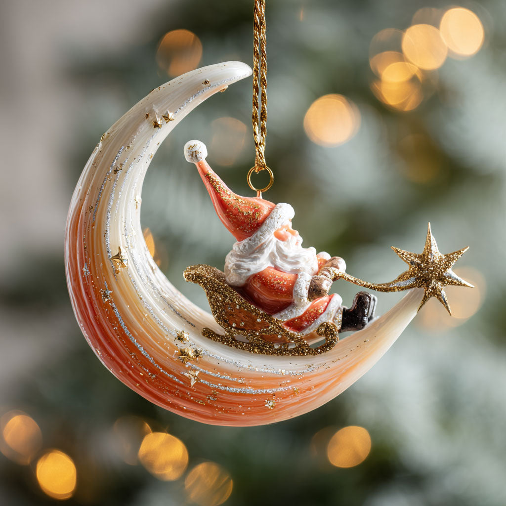 Moon Santa CP0512052CL Christmas Ornament