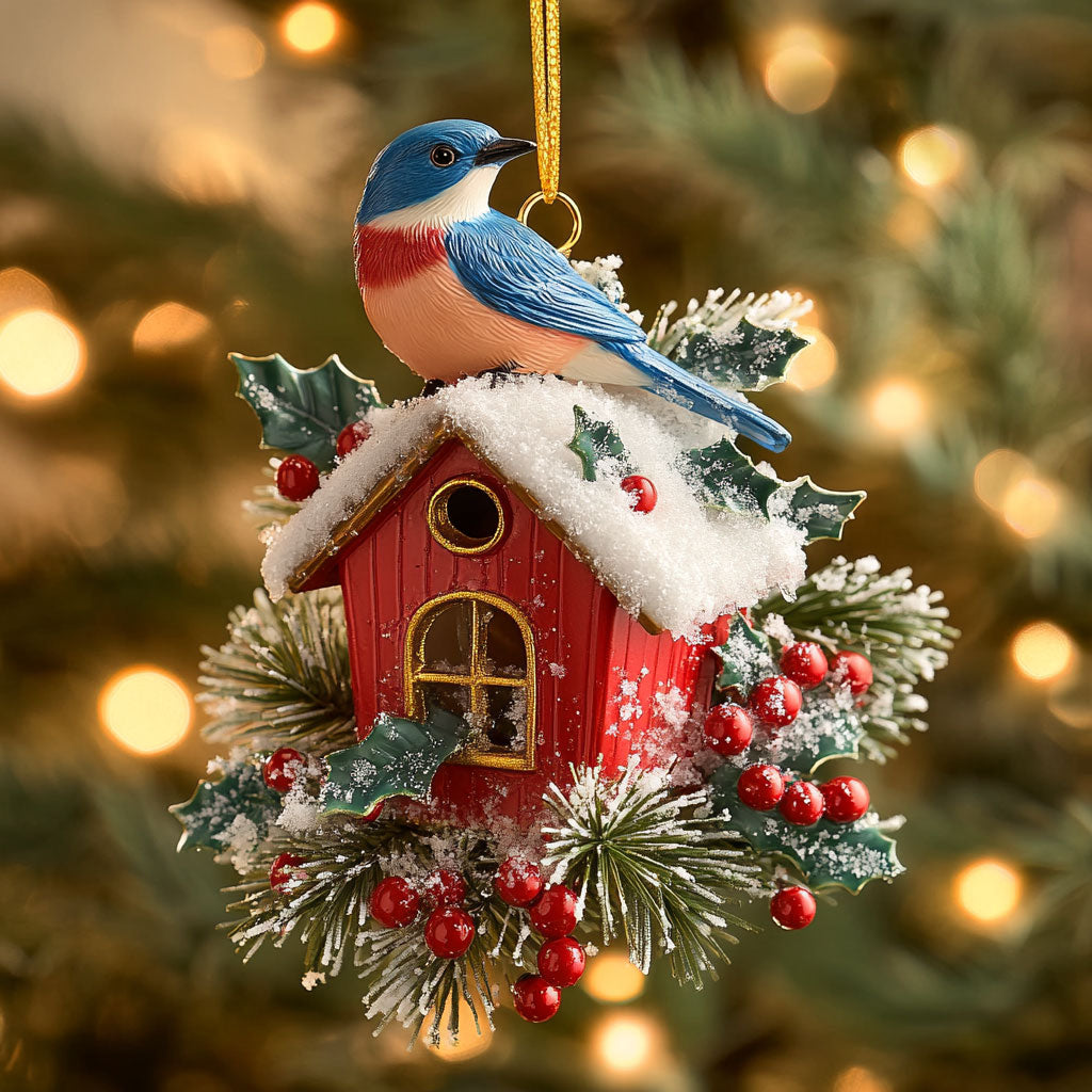 Winter Home Bluebird WN2710073CL Christmas Ornament