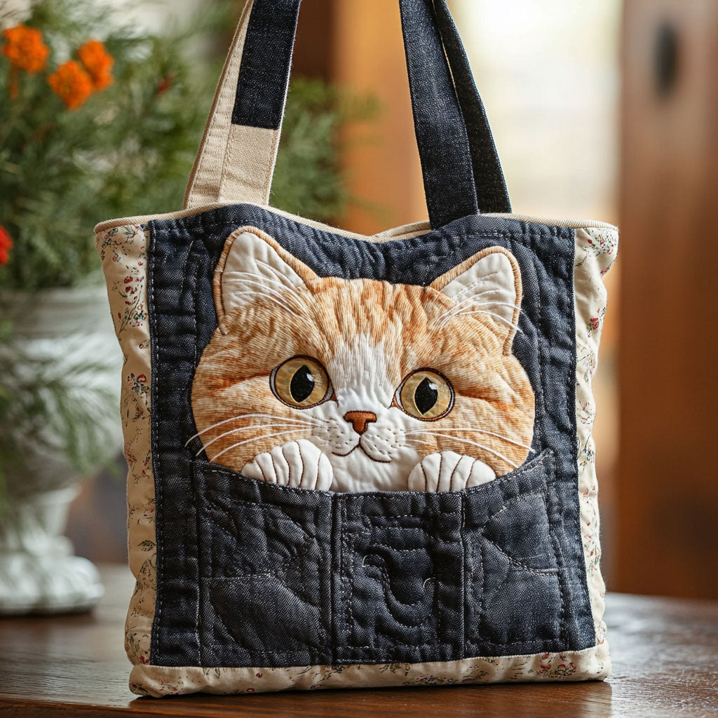 Cat Gaze CP0312048CL Quilted Tote Bag