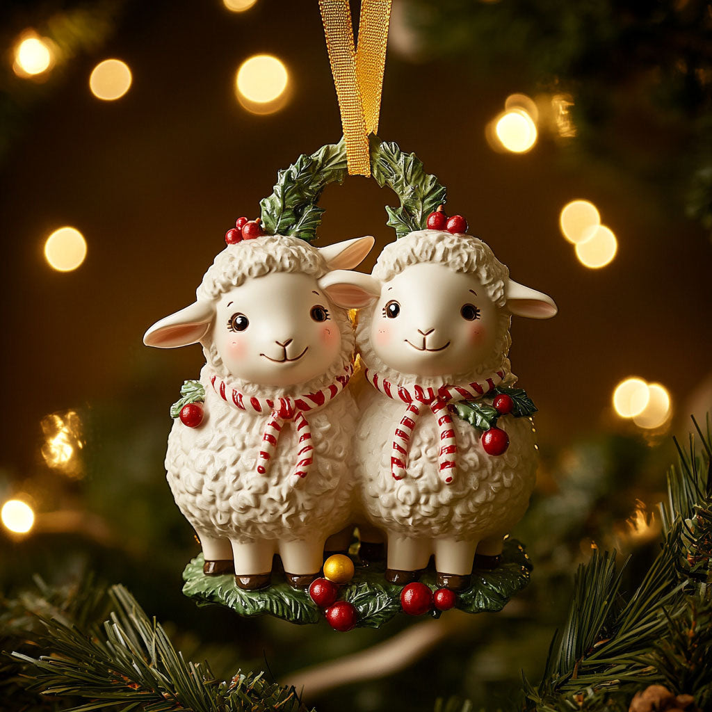 Merry Faith Sheep WN3010046CL Christmas Ornament
