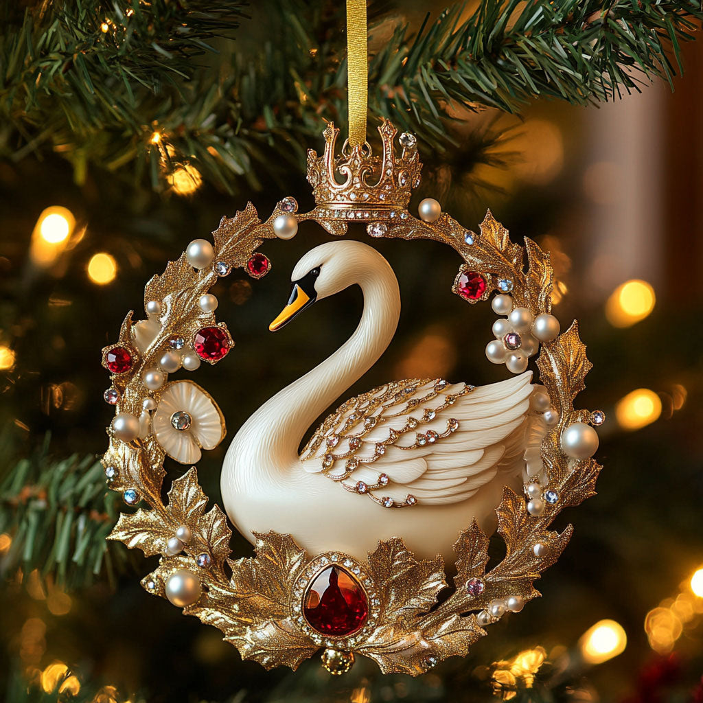 Jewel Swan CW2711039CL Christmas Ornament
