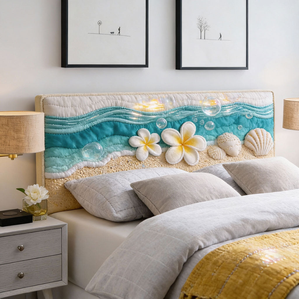 Floating Flowers WJ0901004CL Quilted Headboard Slipcover
