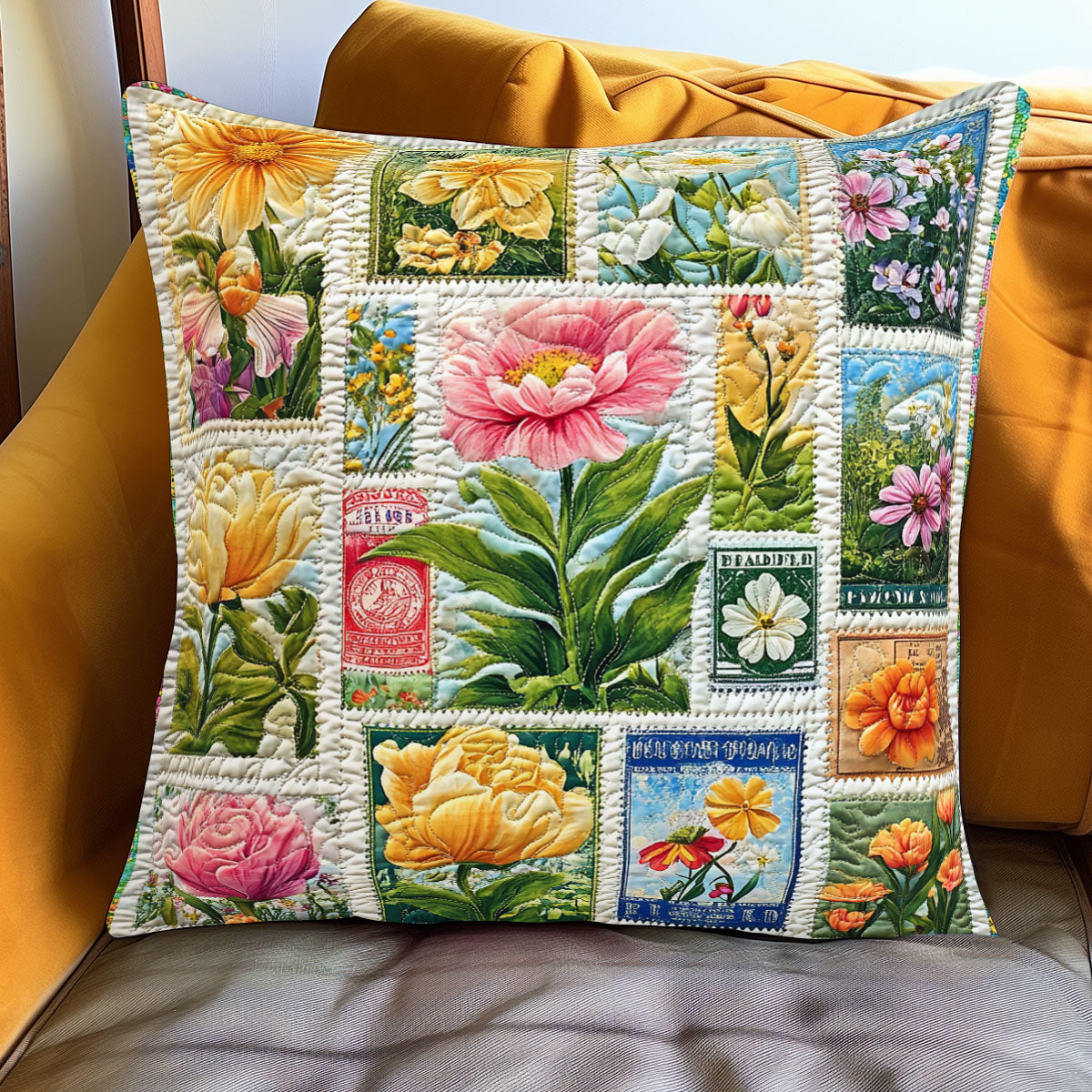 Floral Postmark Dreams WJ1001082CL Quilt Pillow Case