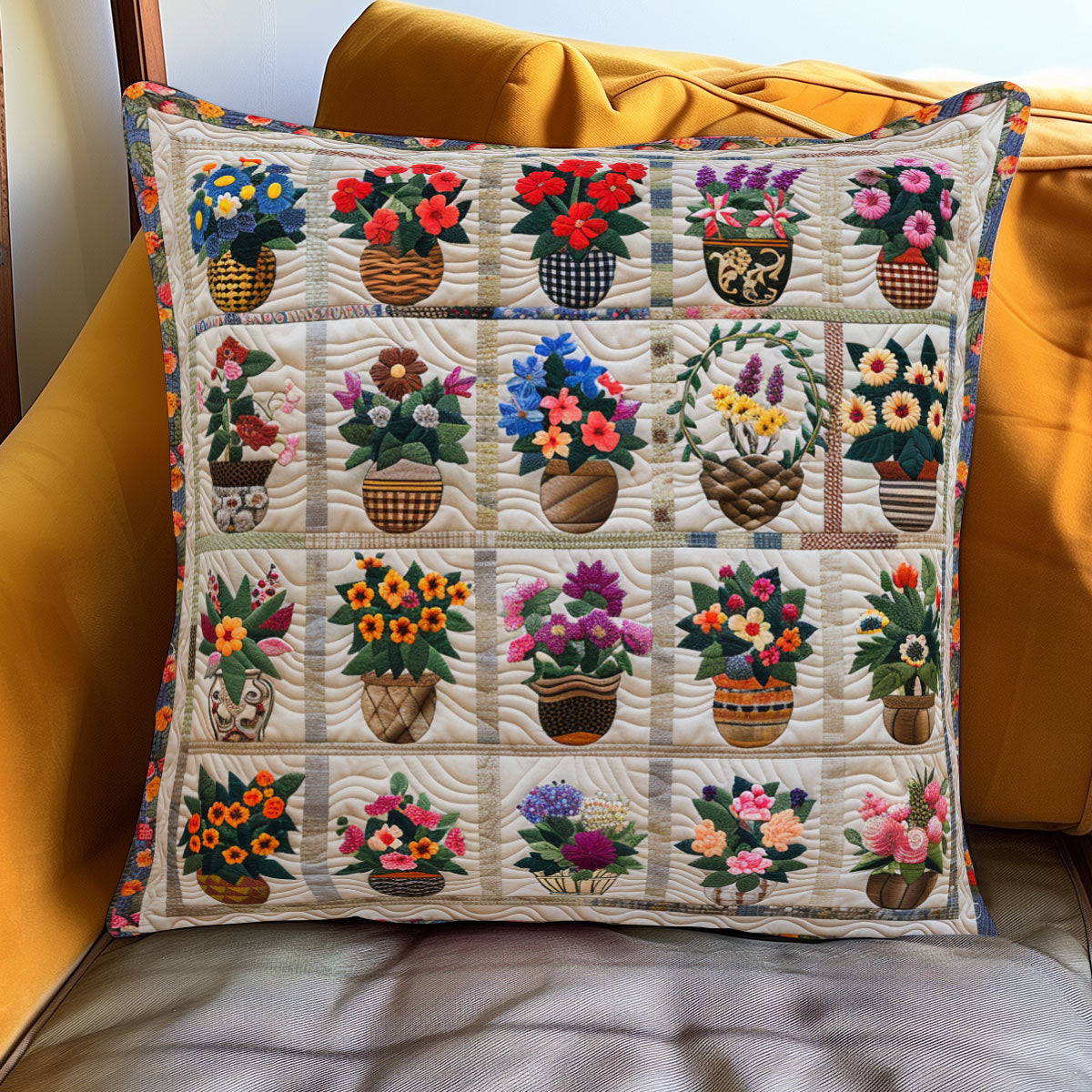 Flower Cottage WJ0901098CL Quilt Pillow Case