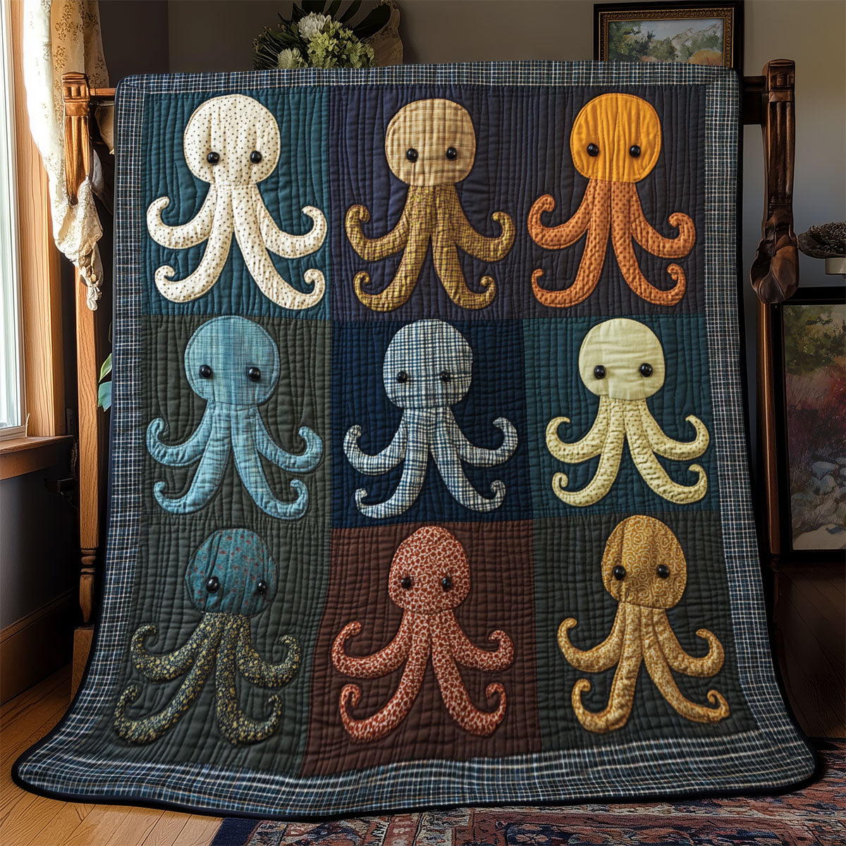 Gentle Patchwork Octopus WJ0901045CL Quilt