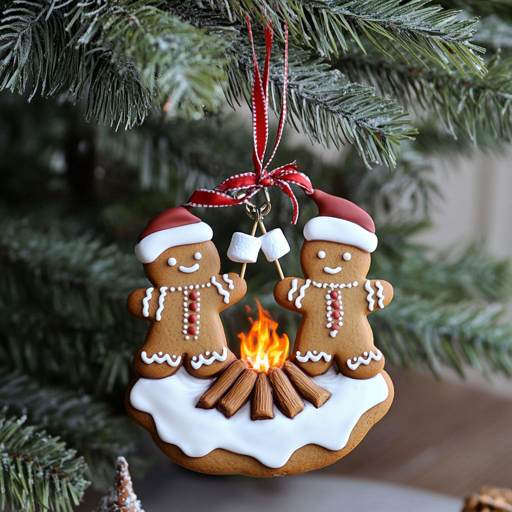 Gingerbread Camping WJ0312369CL Christmas Ornament
