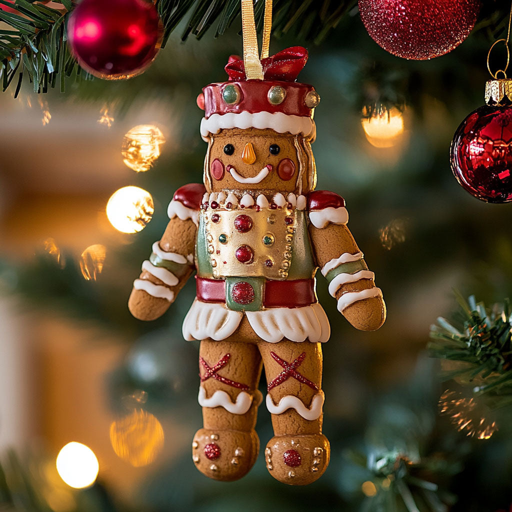 Gingerbread Nutcracker WJ0312353CL Christmas Ornament