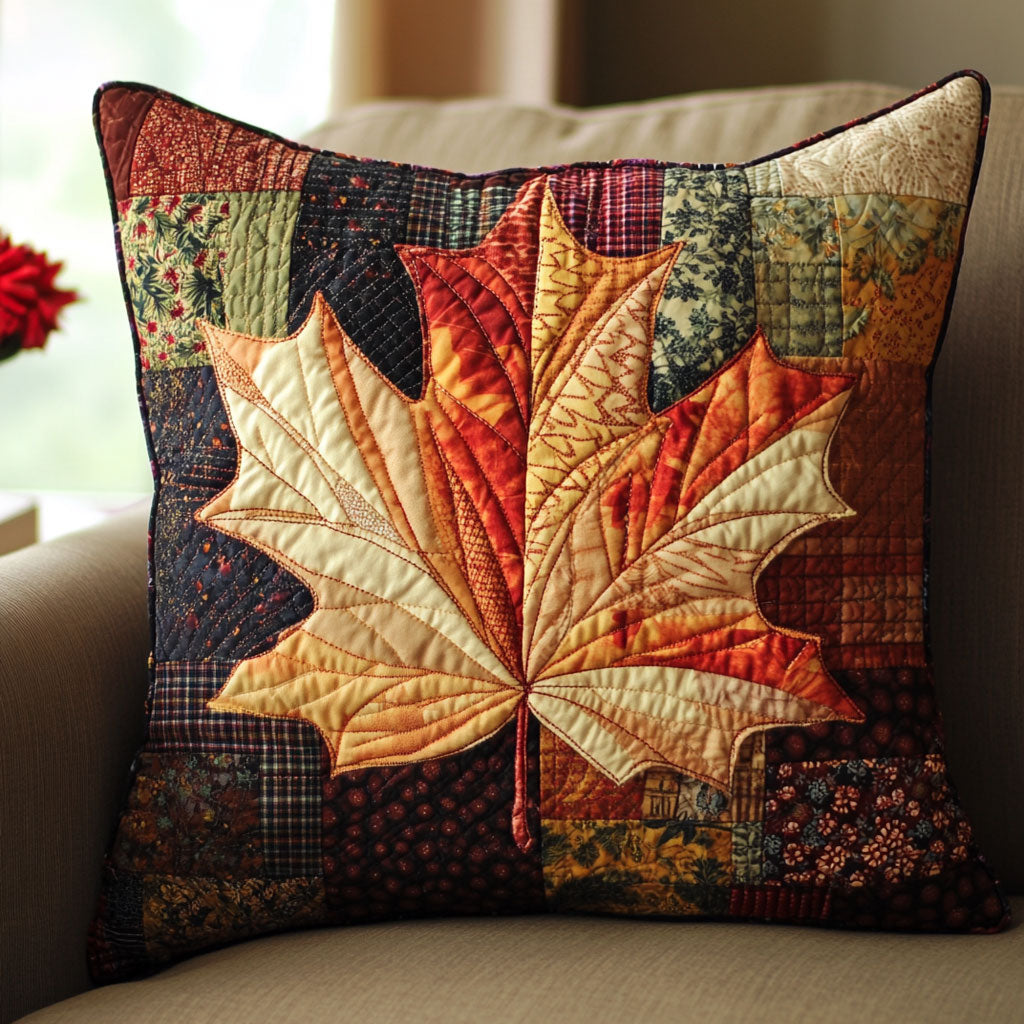 Golden Leaf WJ1110045CL Quilt Pillow Case