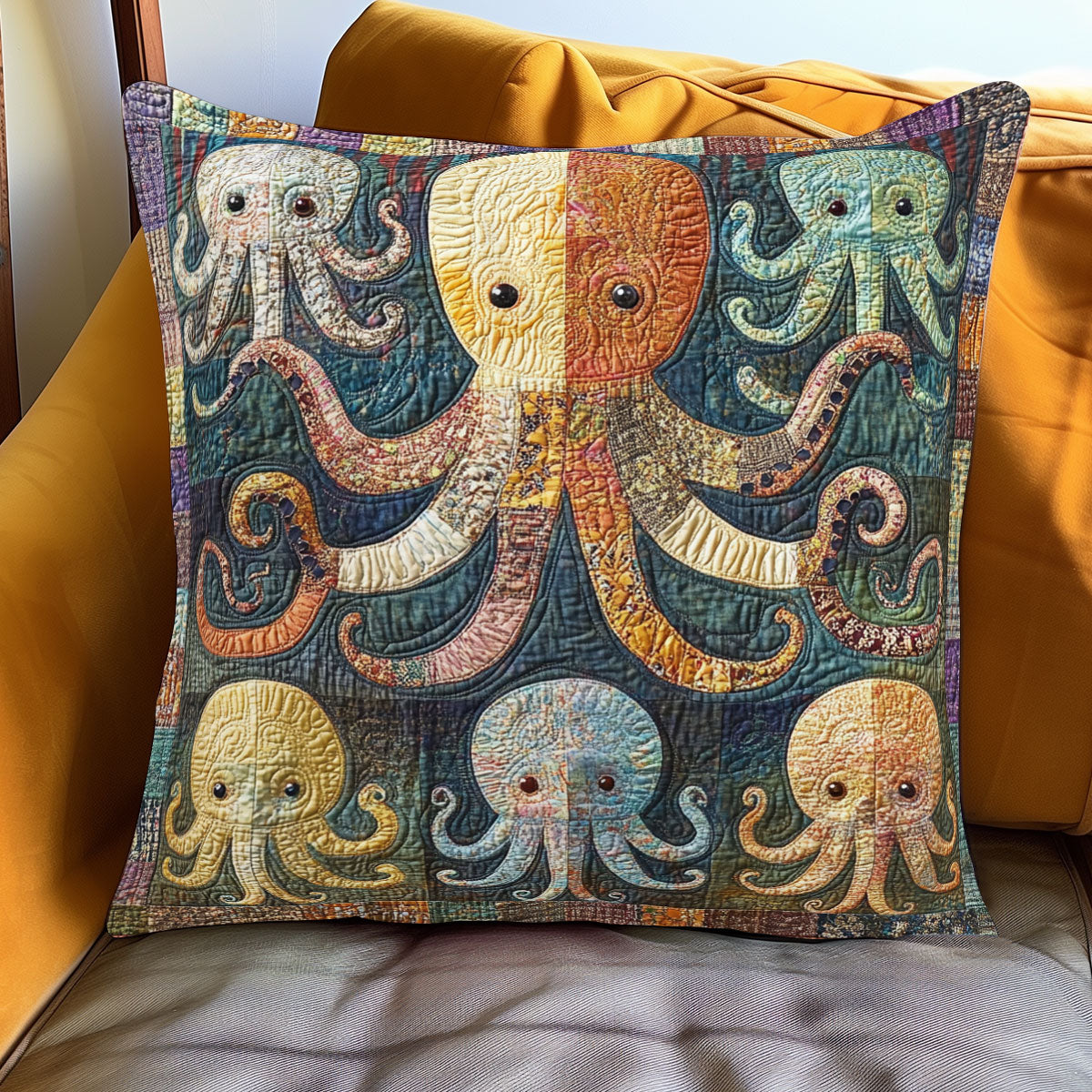 Heritage Octopus WJ0901113CL Quilt Pillow Case