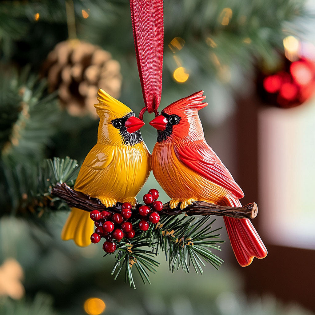 Holly Feather WJ2411007CL Christmas Ornament