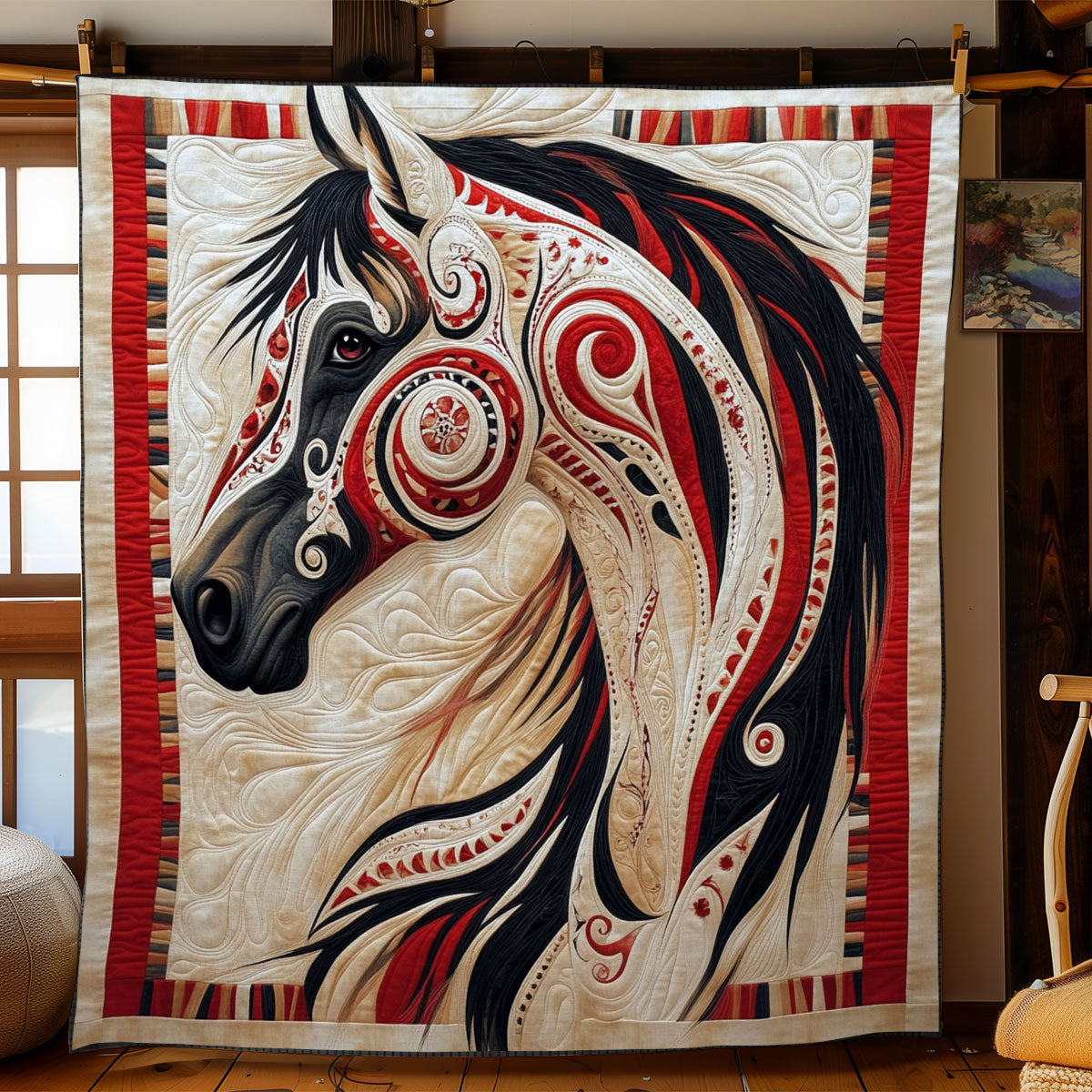 Horse Totem Motion WJ0801035CL Quilt