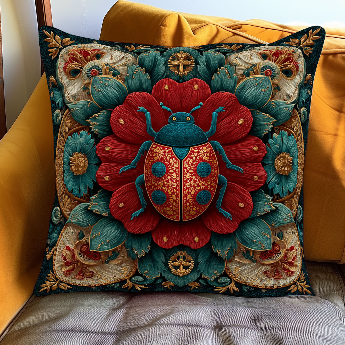 Ladybug Majesty WJ0901103CL Quilt Pillow Case