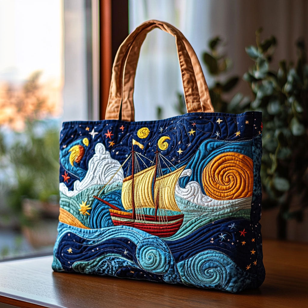 Moonlit Voyage WJ2310403CL Quilted Tote Bag