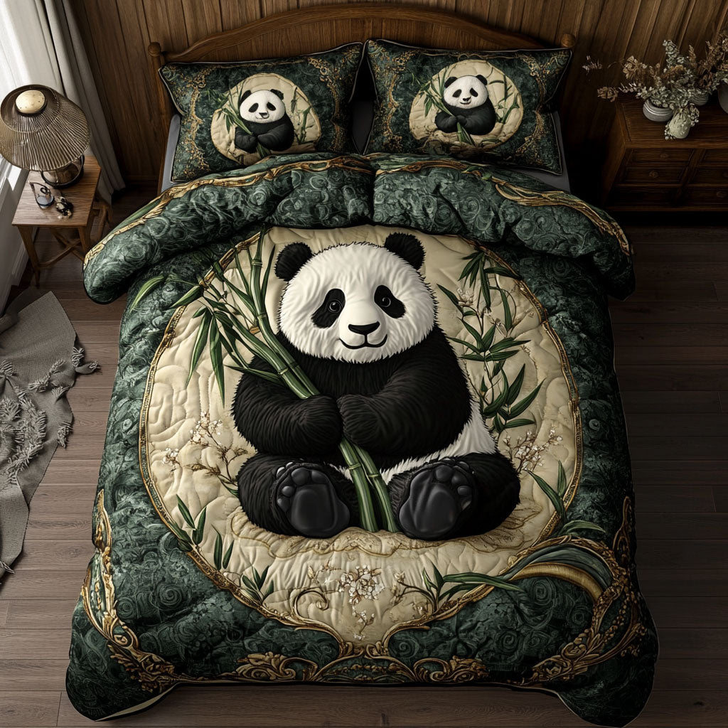 Panda’s Bamboo Garden WJ1507028CL Duvet Cover Set