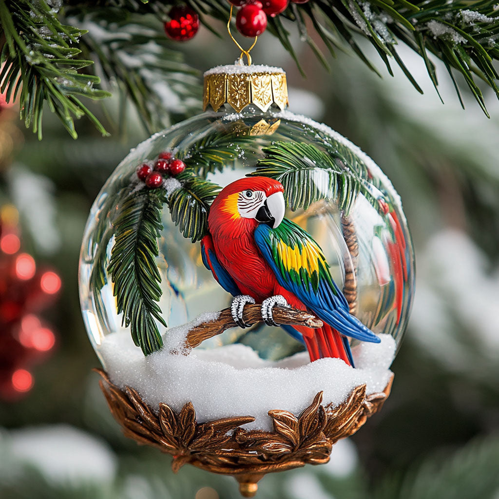 Parrot Globe WJ0312440CL Christmas Ornament