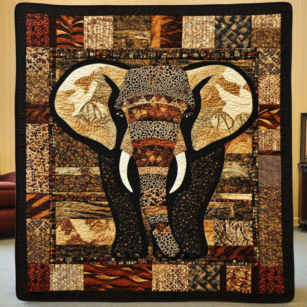 Patchwork Elephant WJ0701046CL Quilt