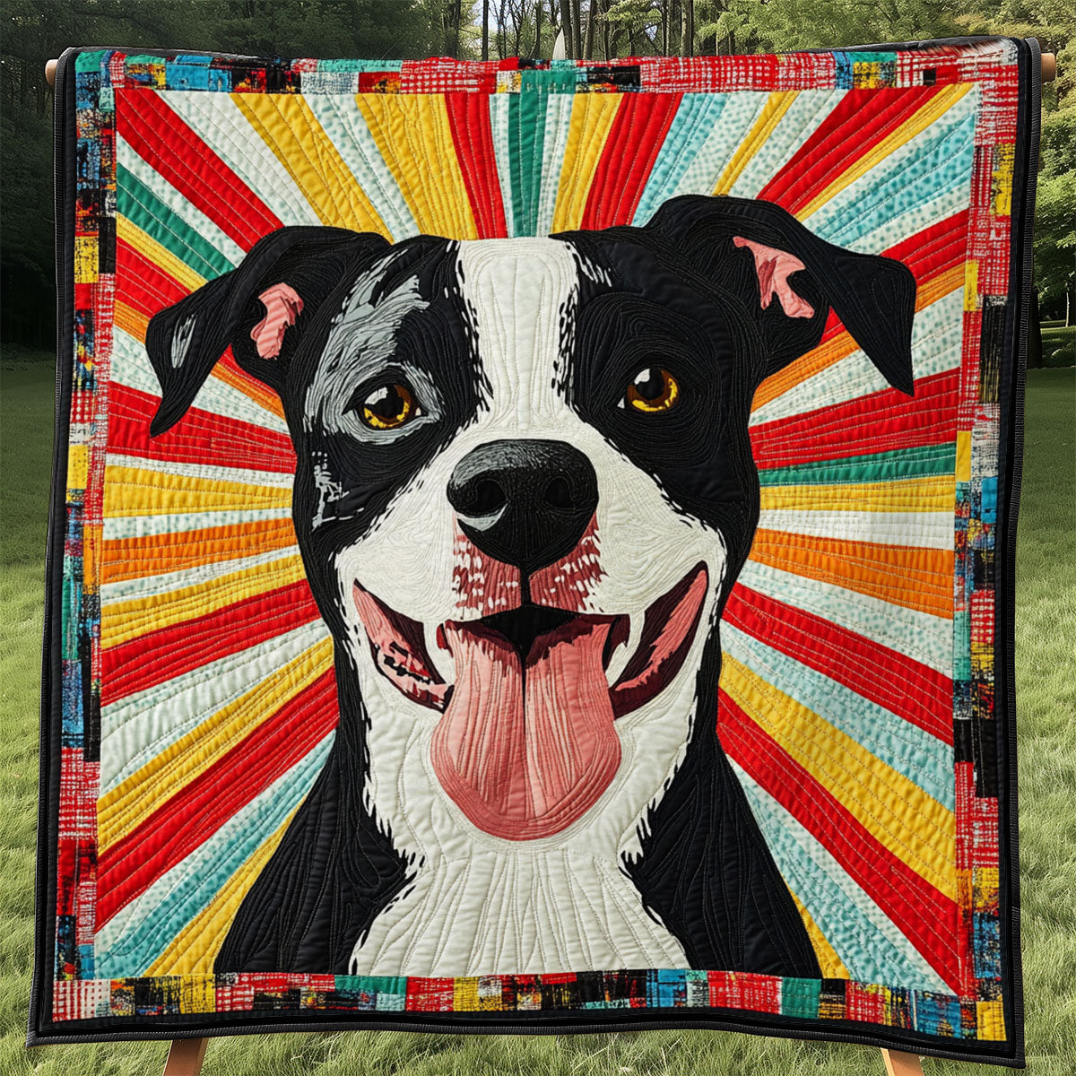 Peaceful Dog Rainbow WJ0901022CL Quilt