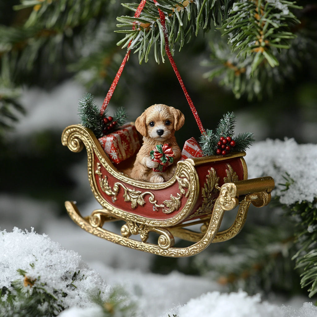 Pup Delivery WJ2511034CL Christmas Ornament