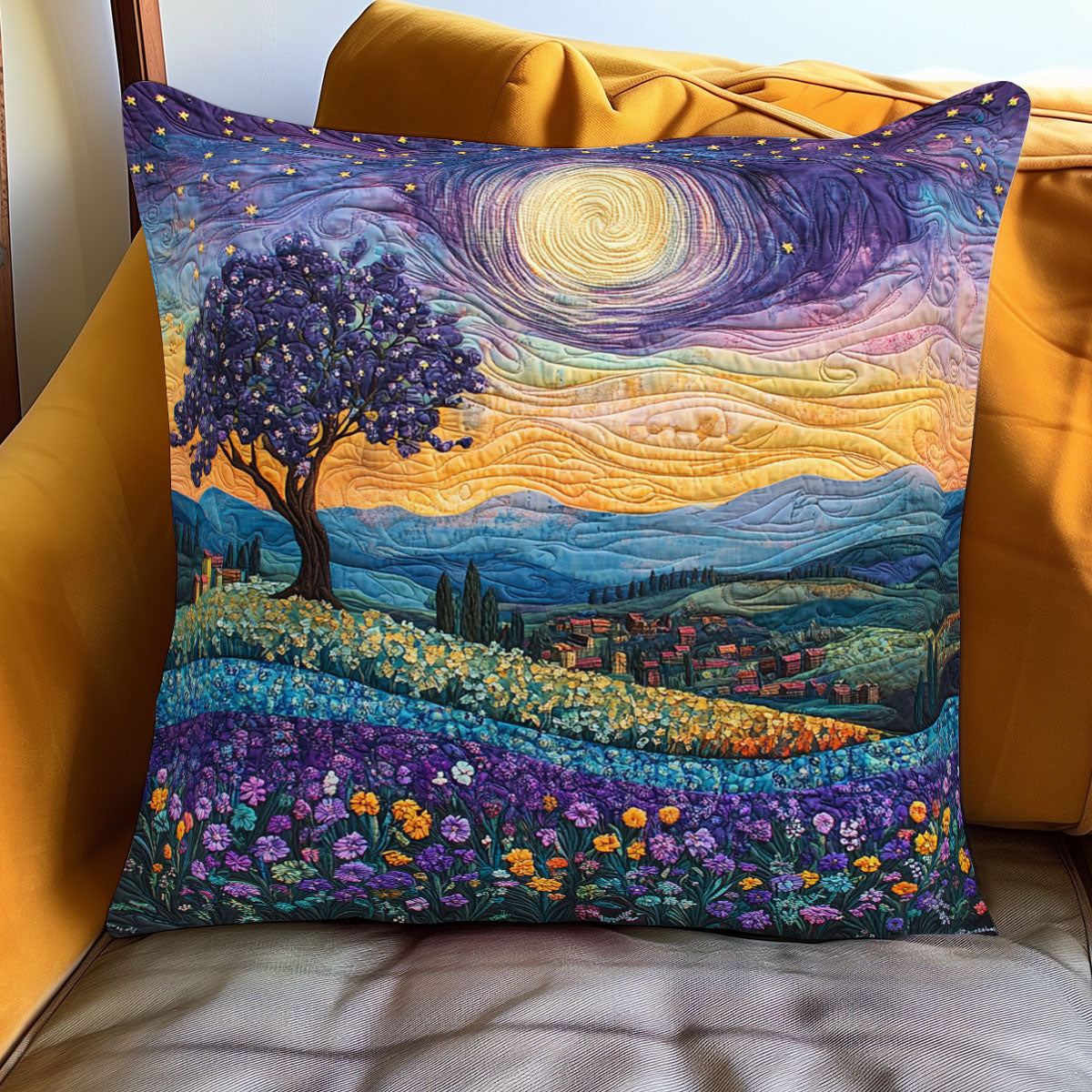 Purple Blossoms WJ1001066CL Quilt Pillow Case