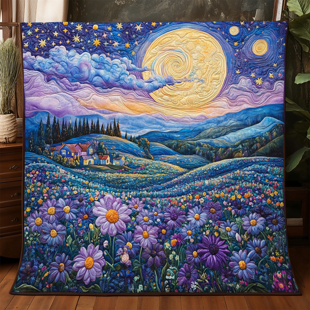 Purple Petal Valley WJ1001014CL Quilt