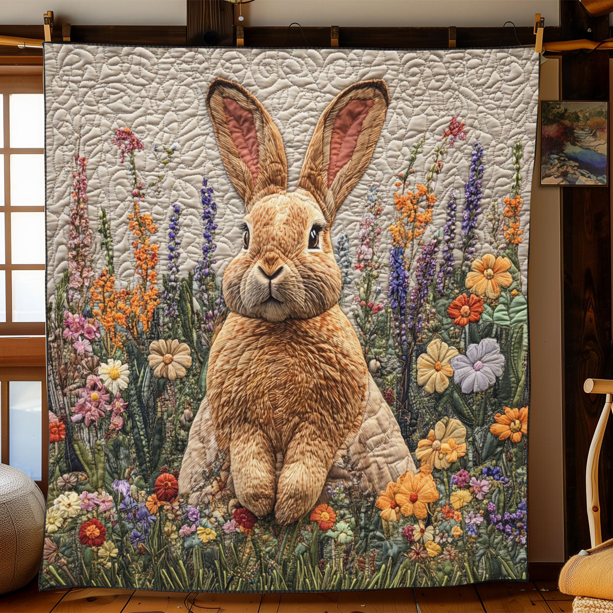 Quiet Garden Hare WJ0601023CL Quilt