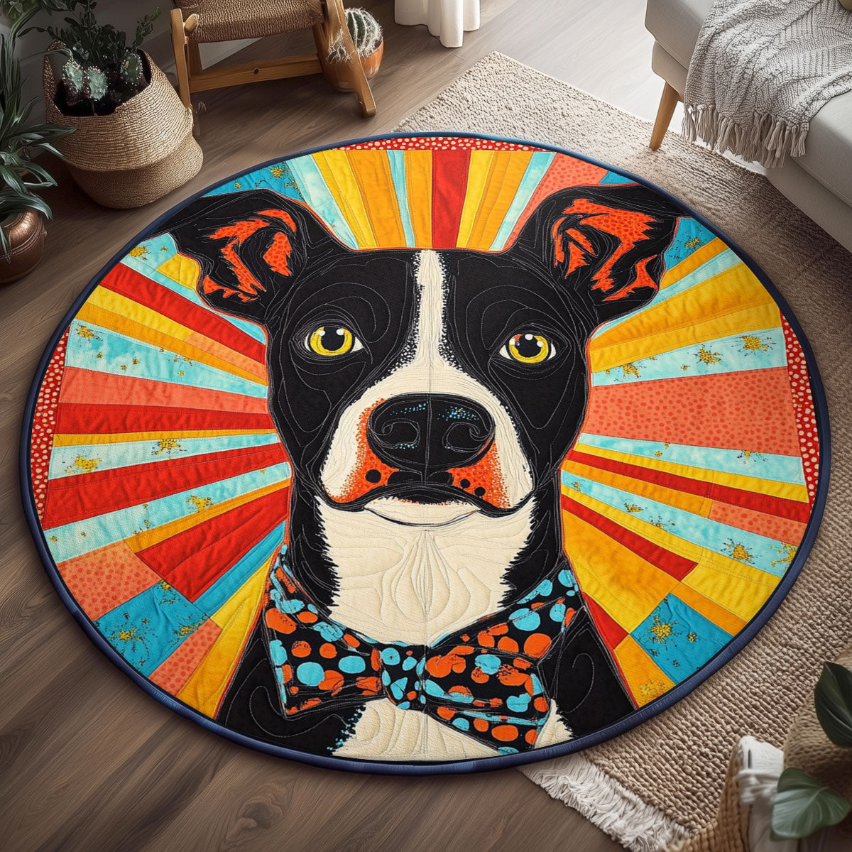 Rainbow Hound WJ0901154CL Quilted Round Mat
