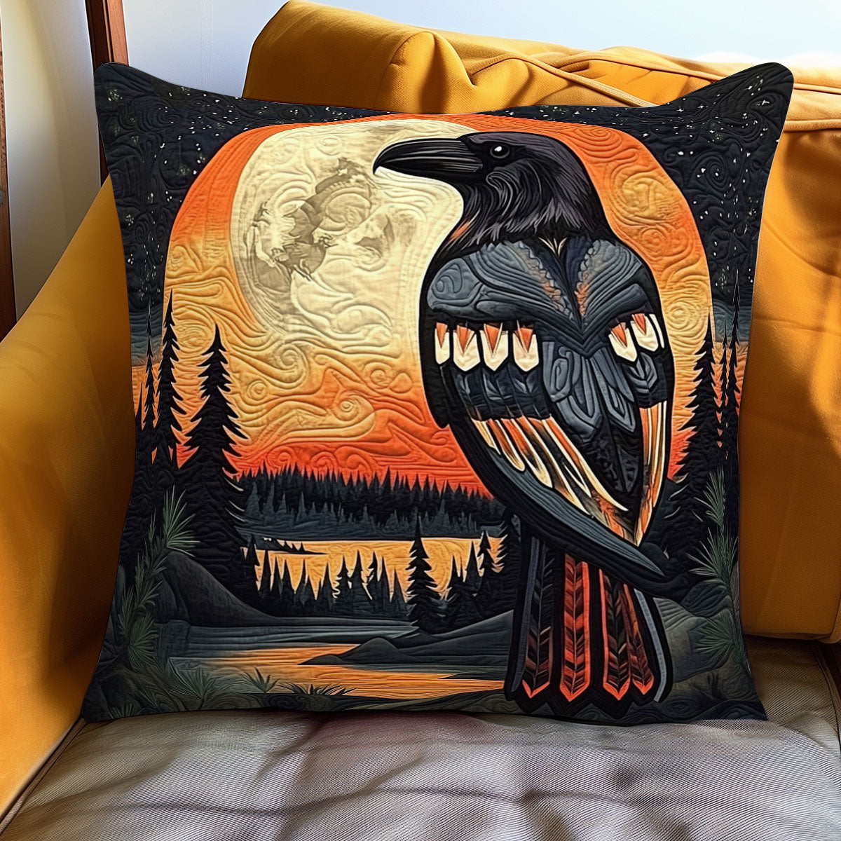 Raven Of Creation WJ0901124CL Quilt Pillow Case