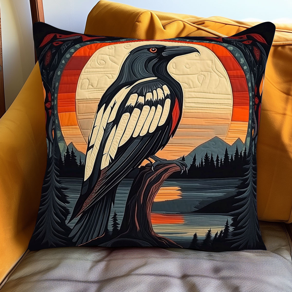 Raven Sky Guardian WJ1001071CL Quilt Pillow Case