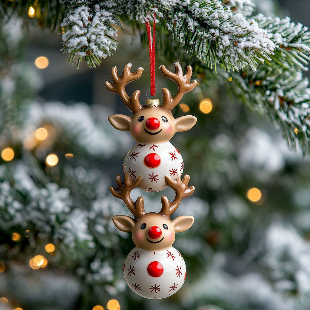 Reindeer Bounce WJ2611092CL Christmas Ornament