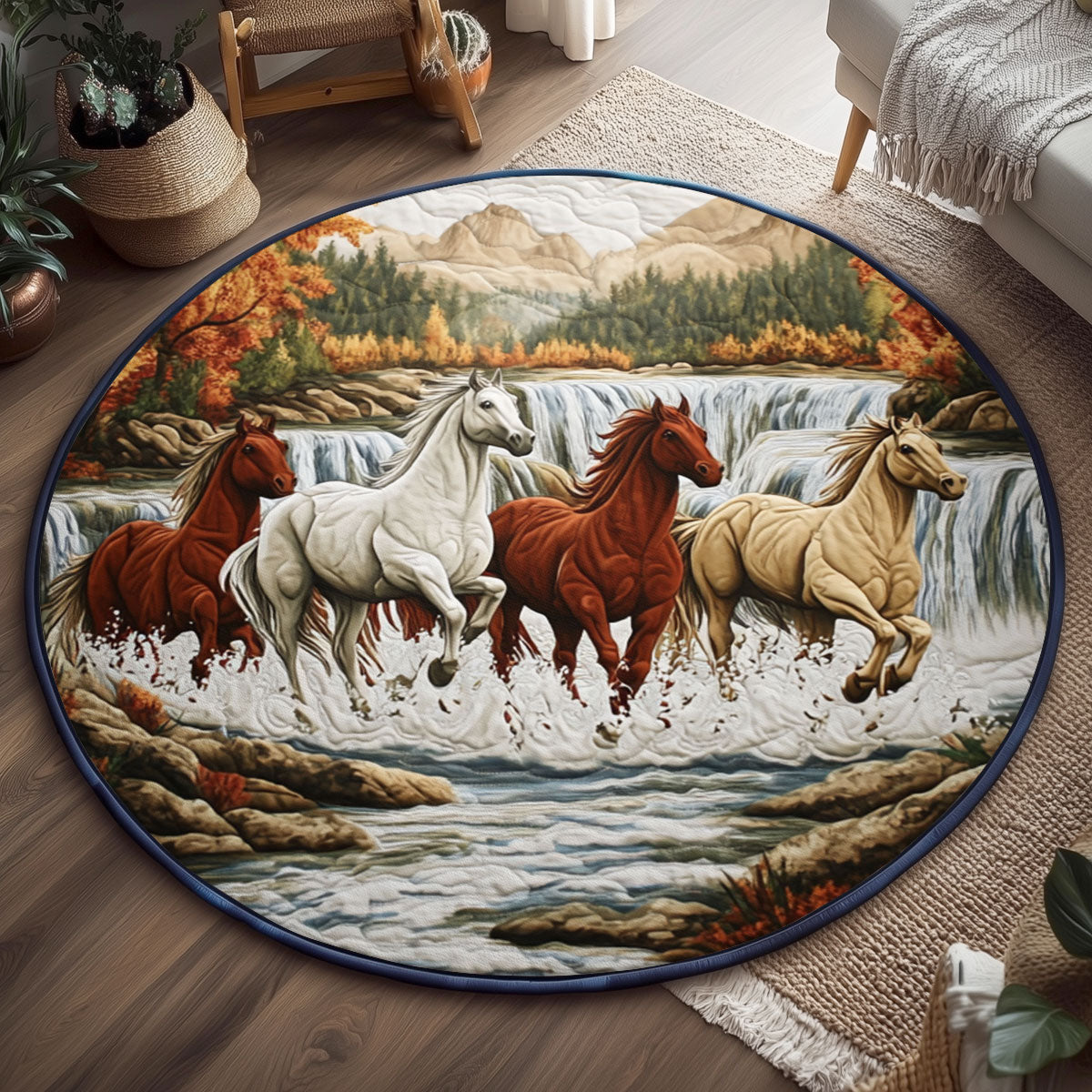 River Dance WJ1301147CL Quilted Round Mat