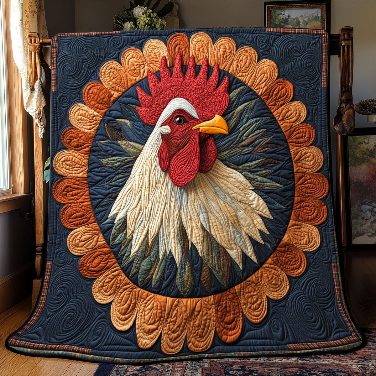 Rooster VIntage WJ0701035CL Quilt
