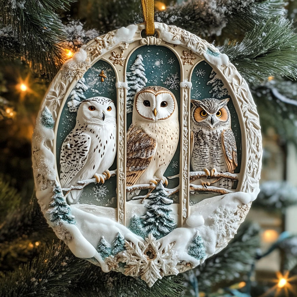 Royal Owl Mirror WJ0312409CL Christmas Ornament