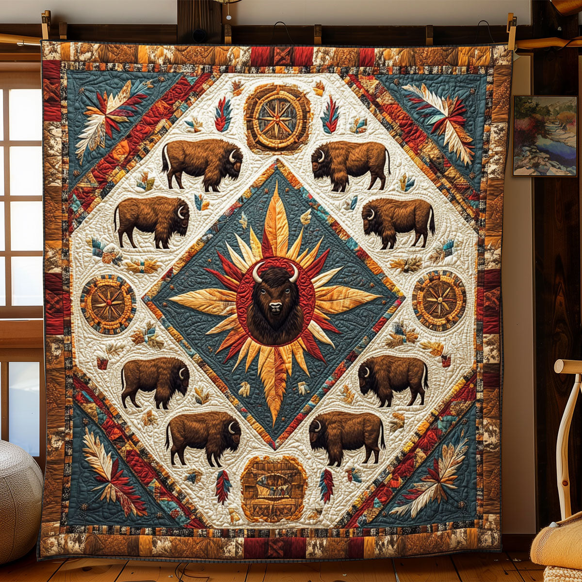 Sacred Bison WJ0801022CL Quilt