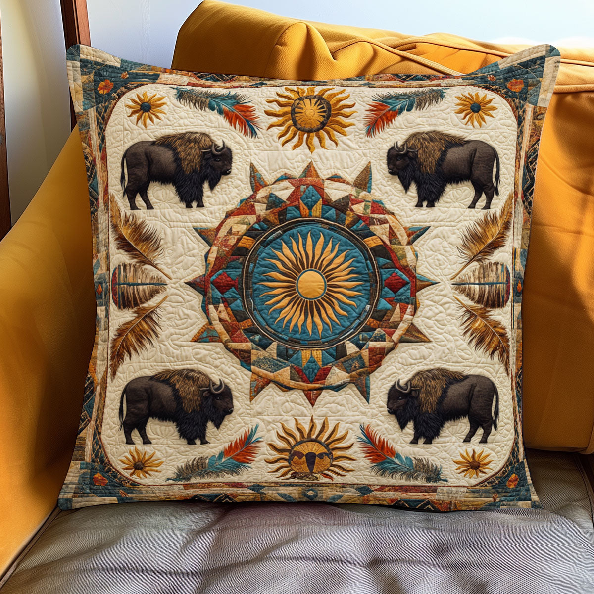 Sacred Herd Leader WJ0801084CL Quilt Pillow Case