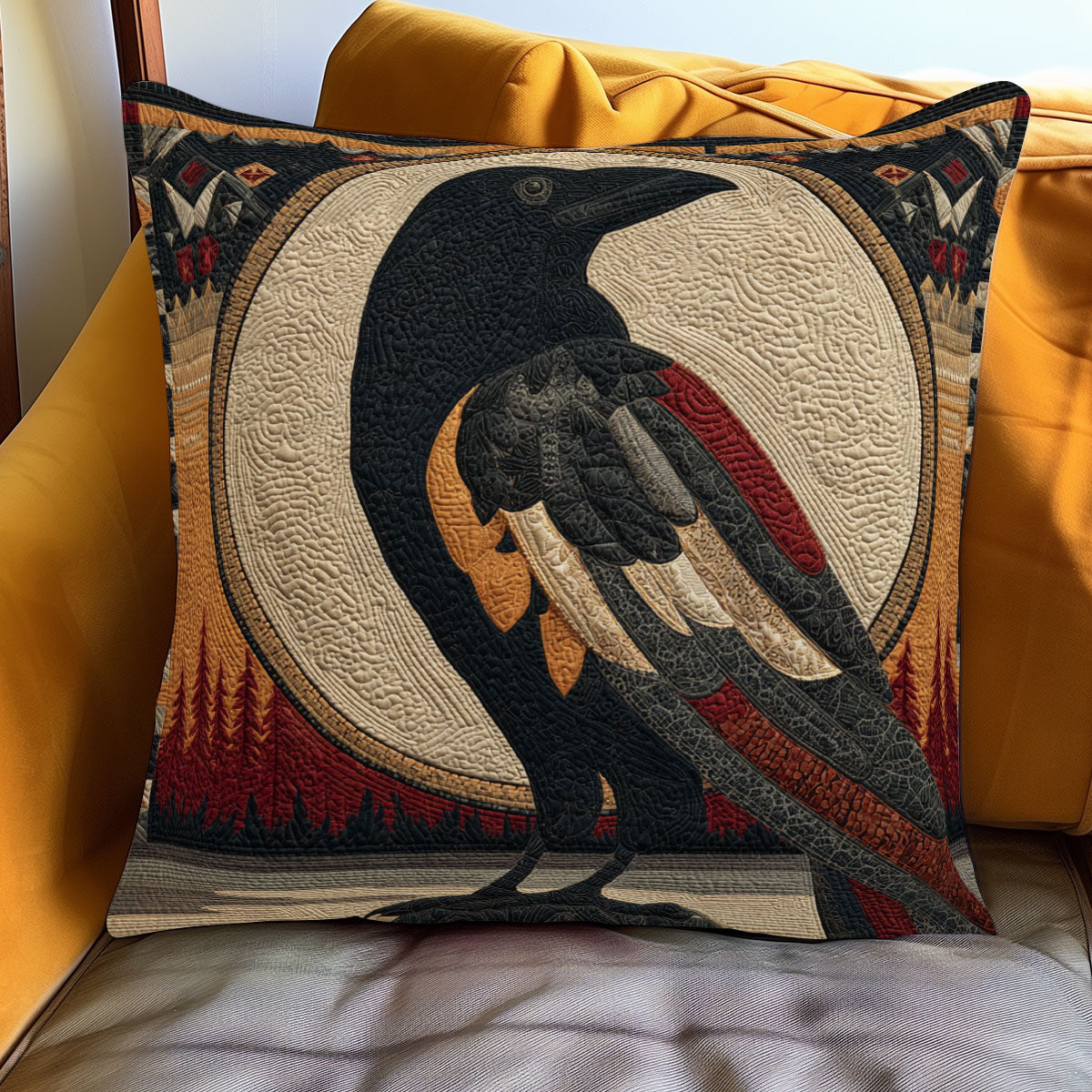 Sacred Sky Raven WJ1001076CL Quilt Pillow Case