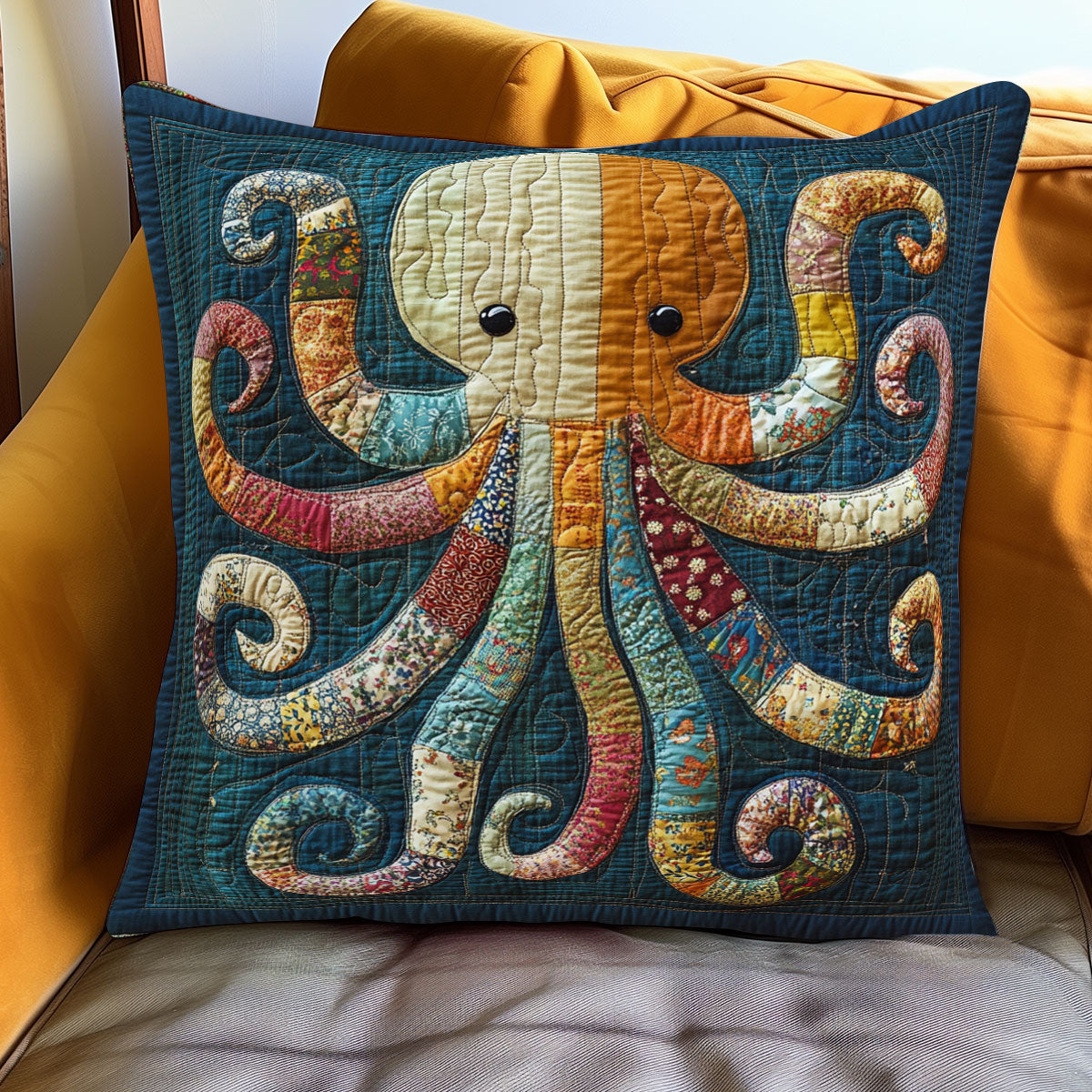 Sailor Patchwork Octopus WJ0901116CL Quilt Pillow Case