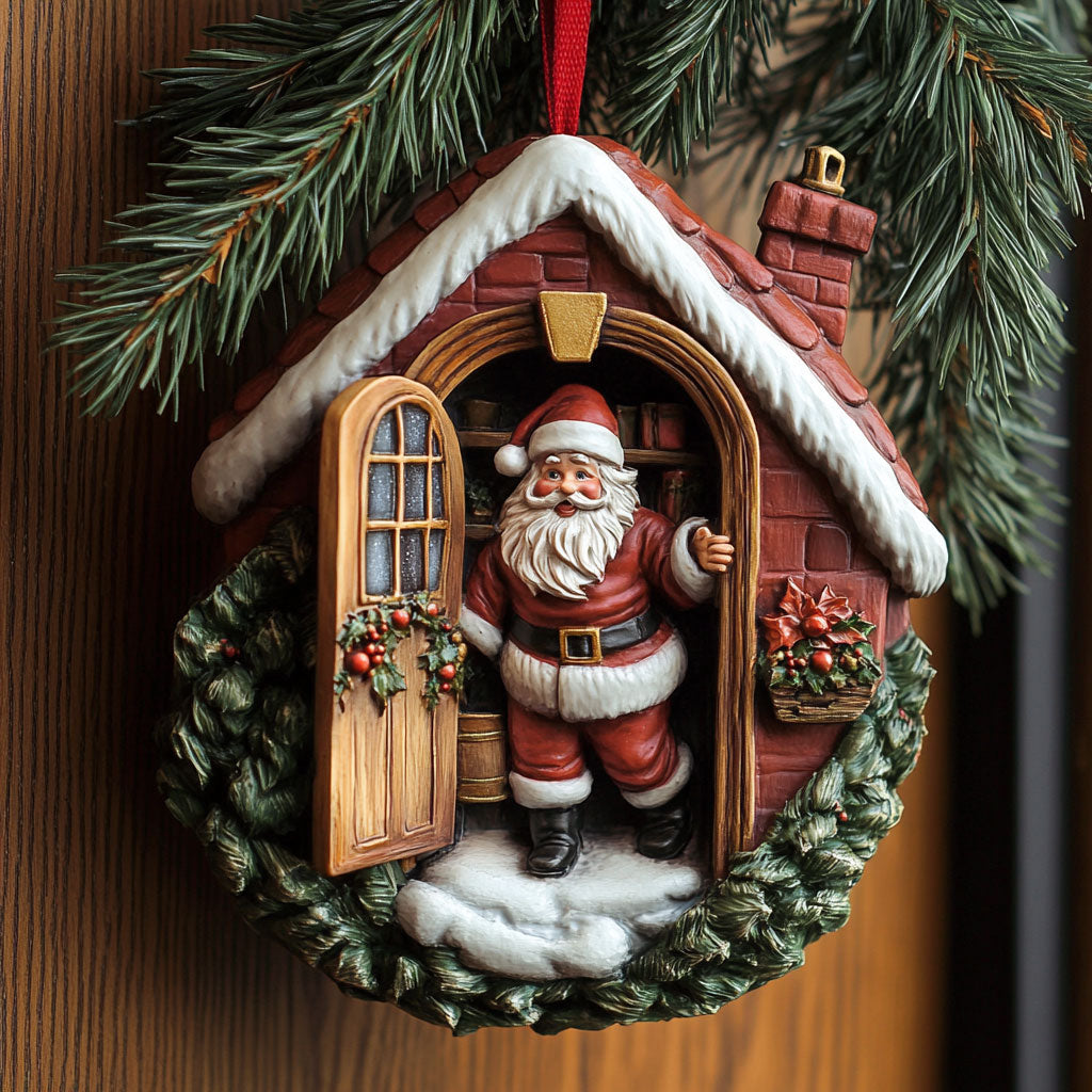 Santa Coming For U WJ2411056CL Christmas Ornament