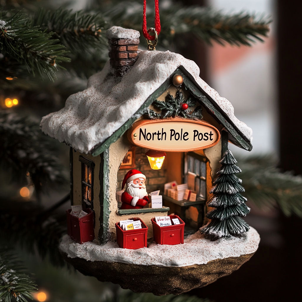 Santa Post WJ2411074CL Christmas Ornament