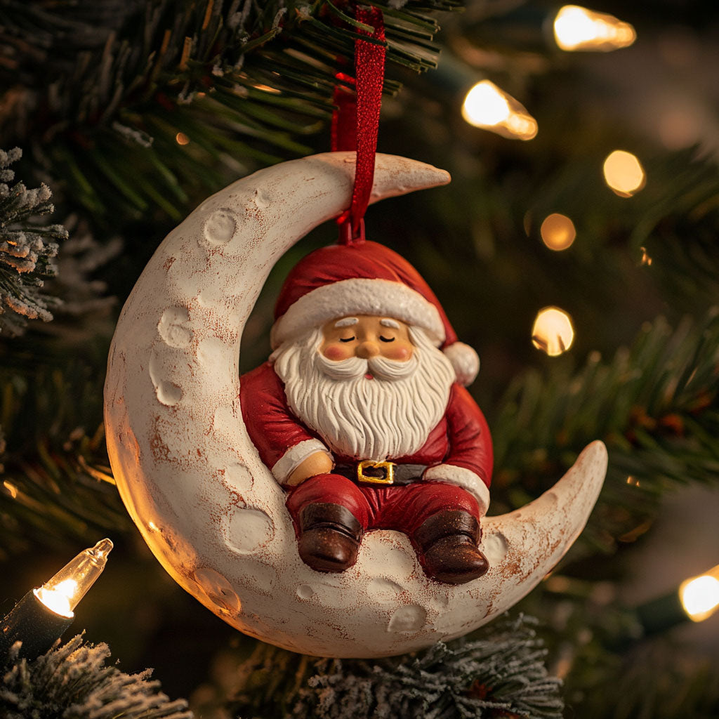 Santa To The Moon WJ2411078CL Christmas Ornament