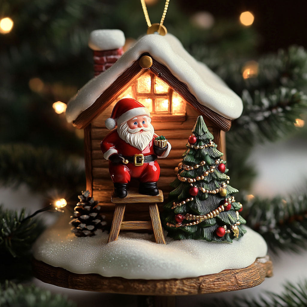 Santa's House WJ2411083CL Christmas Ornament