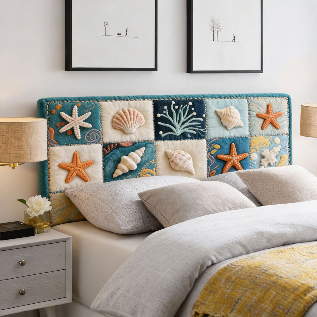 Sea Treasures WJ0601009CL Quilted Headboard Slipcover