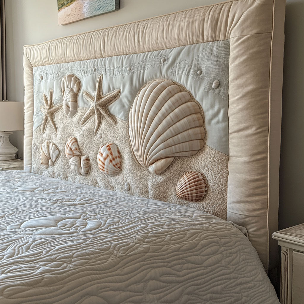 Seashell Shore WJ0801006CL Quilted Headboard Slipcover