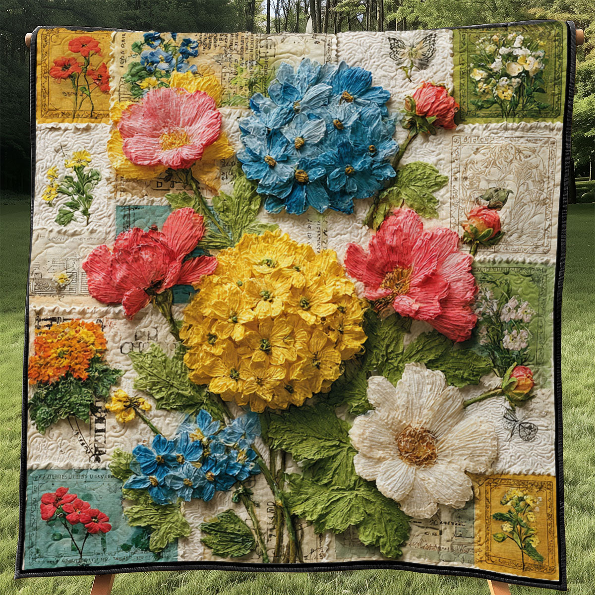 Sepia Postal Blossoms WJ1301065CL Quilt