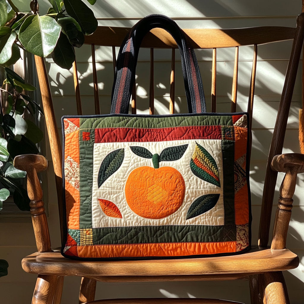 Sun-Kissed Orange WJ2310410CL Quilted Tote Bag