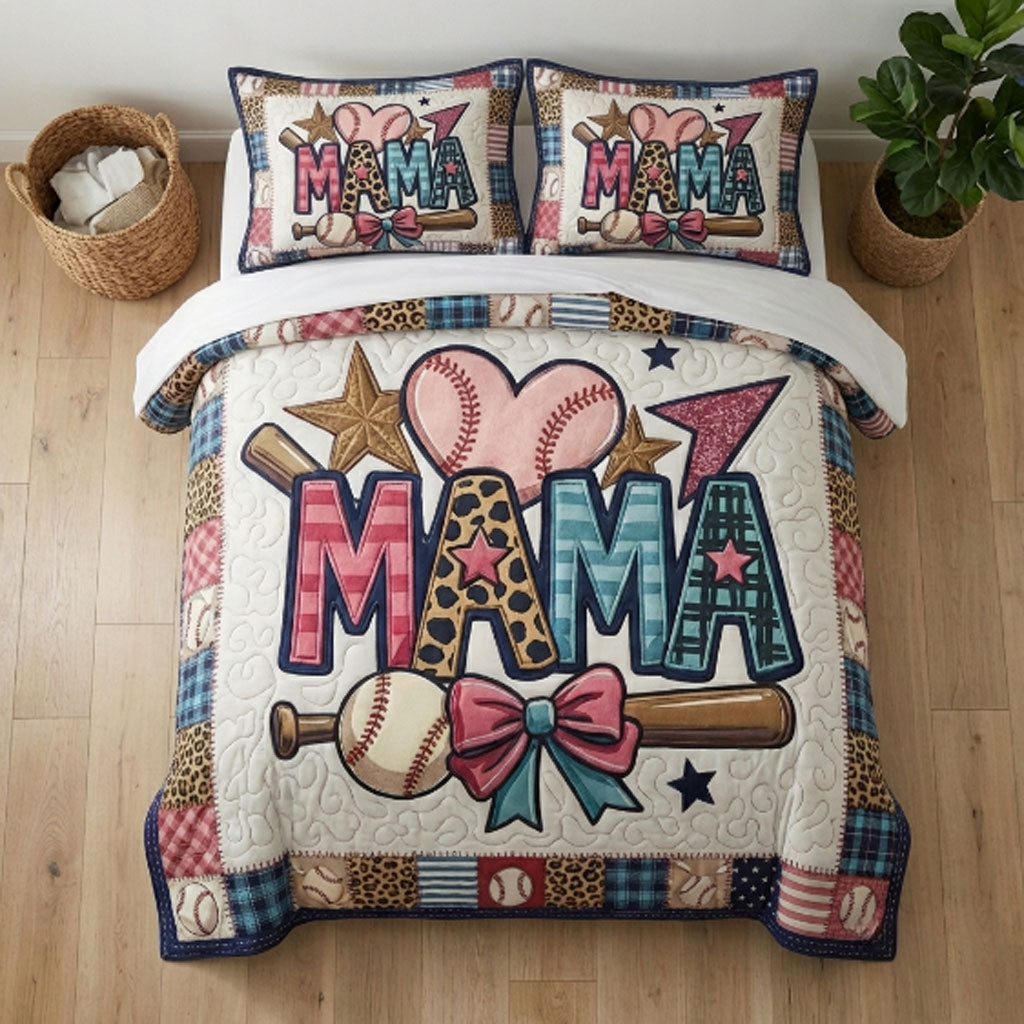 Baseball Mom Heart WN0304007CL Duvet Cover Set
